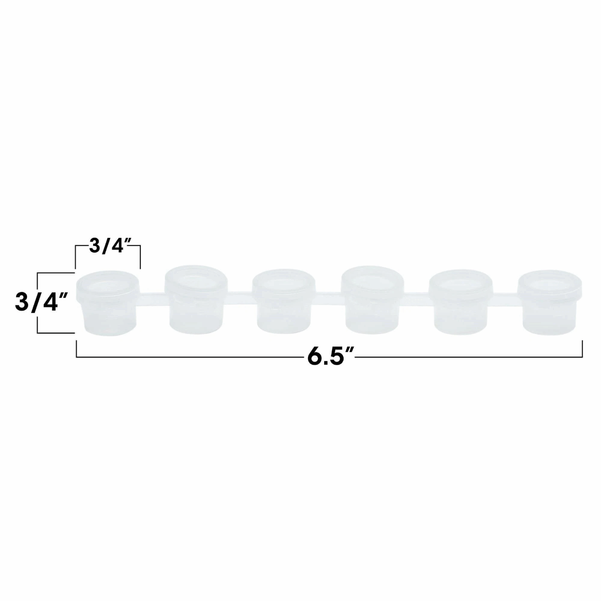 Botes de pintura vacíos, 6x 1/6th oz.