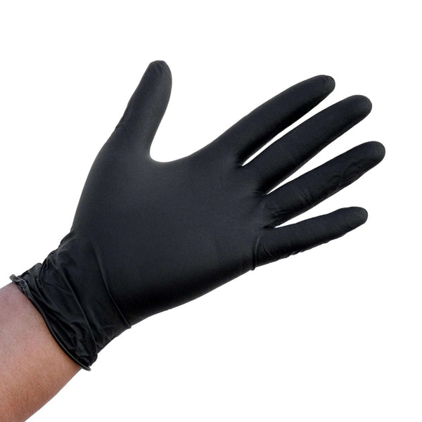 Guantes de nitrilo desechables Angelus, negros, 6 mil, 100 guantes